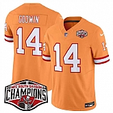 Men's Tampa Bay Buccaneers #14 Chris Godwin Orange F.U.S.E. 2024 NFC South Champions Limited Stitched Jersey,baseball caps,new era cap wholesale,wholesale hats